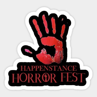 Happenstance Horror Fest Hand Red Logo Sticker